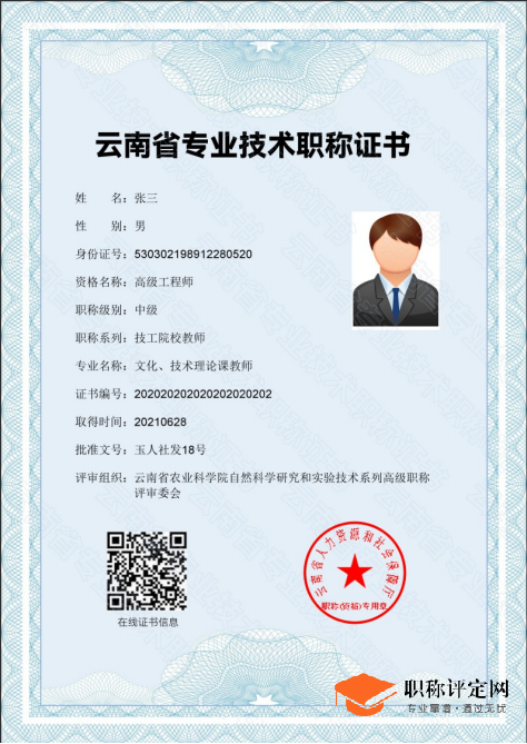 云南省专业技术职称电子证书（样本）.png